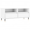 Szafka pod TV, biała, 100x34,5x44,5 cm, materiał drewnopochodny