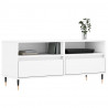 Szafka pod TV, biała, 100x34,5x44,5 cm, materiał drewnopochodny