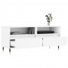 Szafka pod TV, biała, 100x34,5x44,5 cm, materiał drewnopochodny