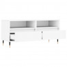 Szafka pod TV, biała, 100x34,5x44,5 cm, materiał drewnopochodny