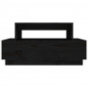 Stolik kawowy, czarny, 80x55x40,5 cm, lite drewno sosnowe