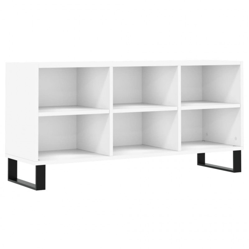 Szafka pod TV, biała, 103,5x30x50 cm, materiał drewnopochodny