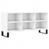Szafka pod TV, biała, 103,5x30x50 cm, materiał drewnopochodny