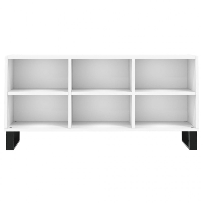 Szafka pod TV, biała, 103,5x30x50 cm, materiał drewnopochodny