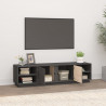 Szafka pod telewizor, szara, 156x40x40 cm, lite drewno sosnowe