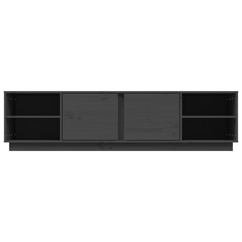 Szafka pod telewizor, szara, 156x40x40 cm, lite drewno sosnowe