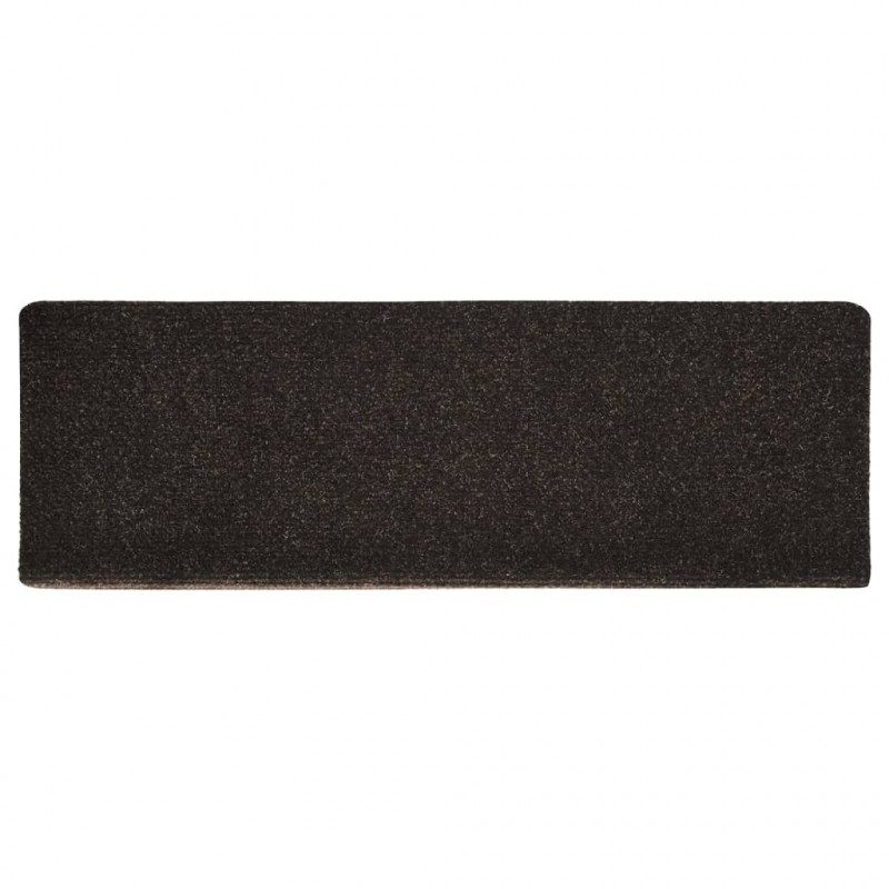 Nakładki na schody, 15 szt., igłowane, 65x21x4cm, ciemnobrązowe