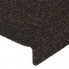 Nakładki na schody, 15 szt., igłowane, 65x21x4cm, ciemnobrązowe