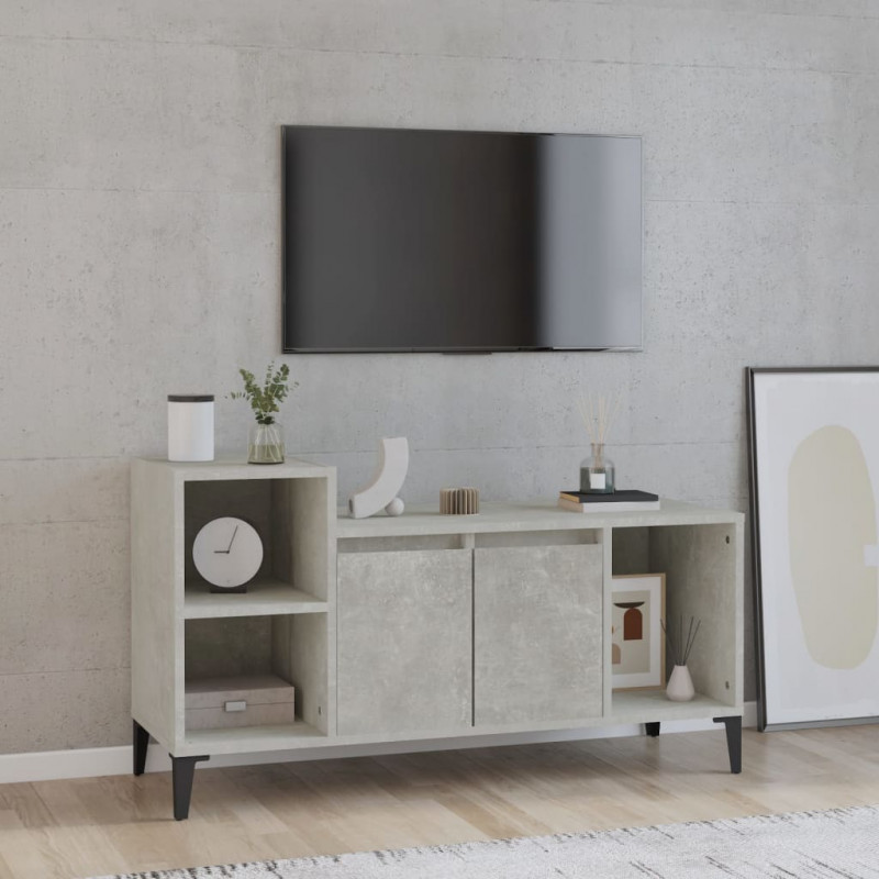 Szafka pod TV, szarość betonu, 100x35x55 cm