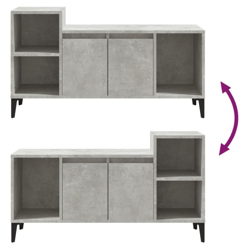 Szafka pod TV, szarość betonu, 100x35x55 cm