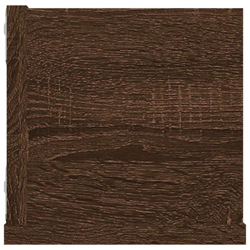 Półka ścienna na płyty CD, brązowy dąb, 100x18x18 cm