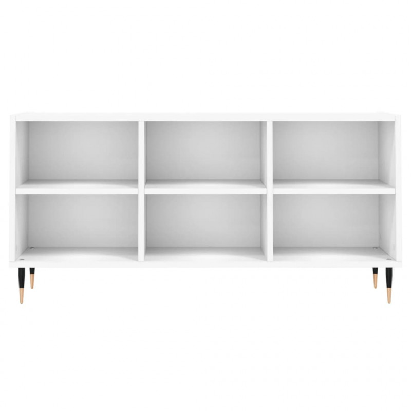 Szafka pod TV, biała, 103,5x30x50 cm, materiał drewnopochodny
