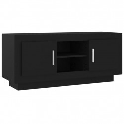 Szafka pod TV, czarna, 102x35x45 cm, materiał drewnopochodny