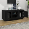 Szafka pod TV, czarna, 102x35x45 cm, materiał drewnopochodny