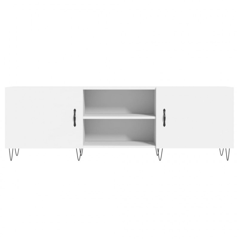 Szafka pod TV, biała, 150x30x50 cm, materiał drewnopochodny