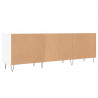 Szafka pod TV, biała, 150x30x50 cm, materiał drewnopochodny