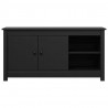 Szafka pod telewizor, czarna, 103x36,5x52 cm, drewno sosnowe