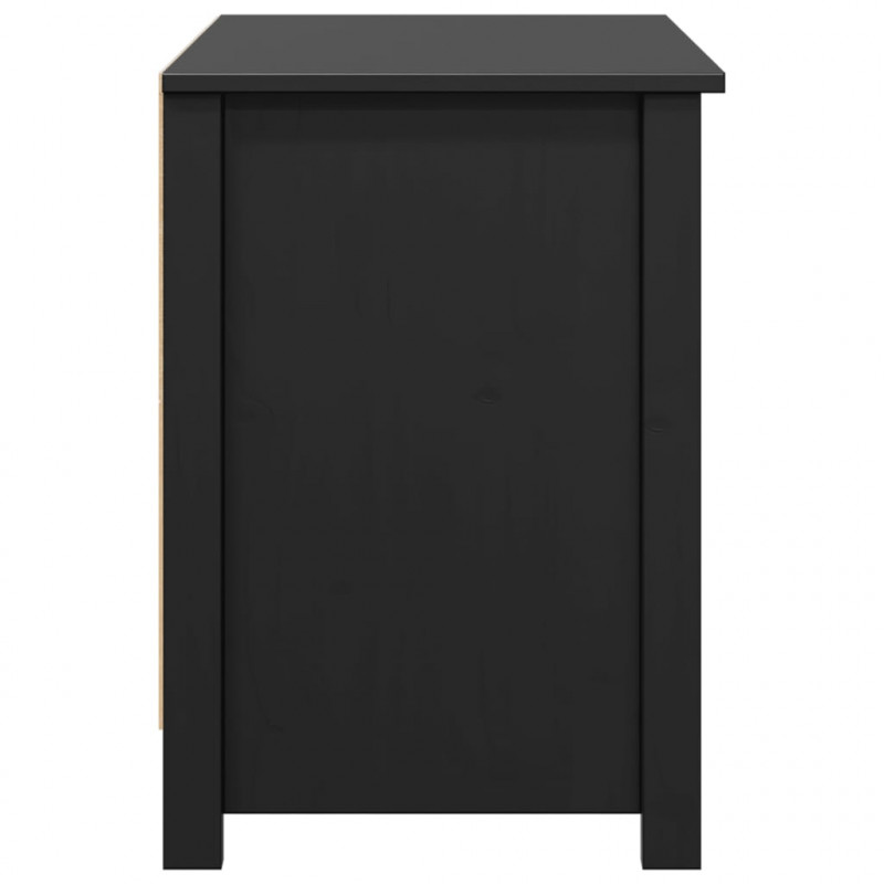Szafka pod telewizor, czarna, 103x36,5x52 cm, drewno sosnowe