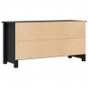 Szafka pod telewizor, czarna, 103x36,5x52 cm, drewno sosnowe