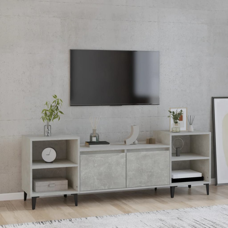 Szafka pod TV, szarość betonu, 160x35x55 cm