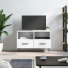 Szafka pod TV, biała, 80x36x50 cm, materiał drewnopochodny