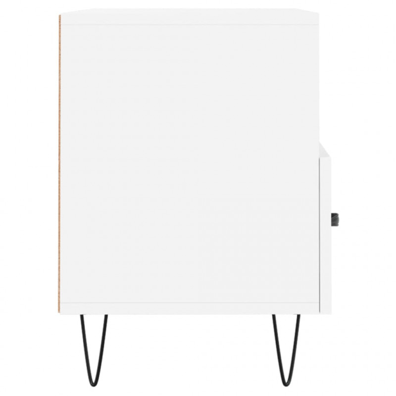 Szafka pod TV, biała, 80x36x50 cm, materiał drewnopochodny