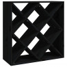 Szafka na wino, czarny, 62x25x62 cm, lite drewno sosnowe