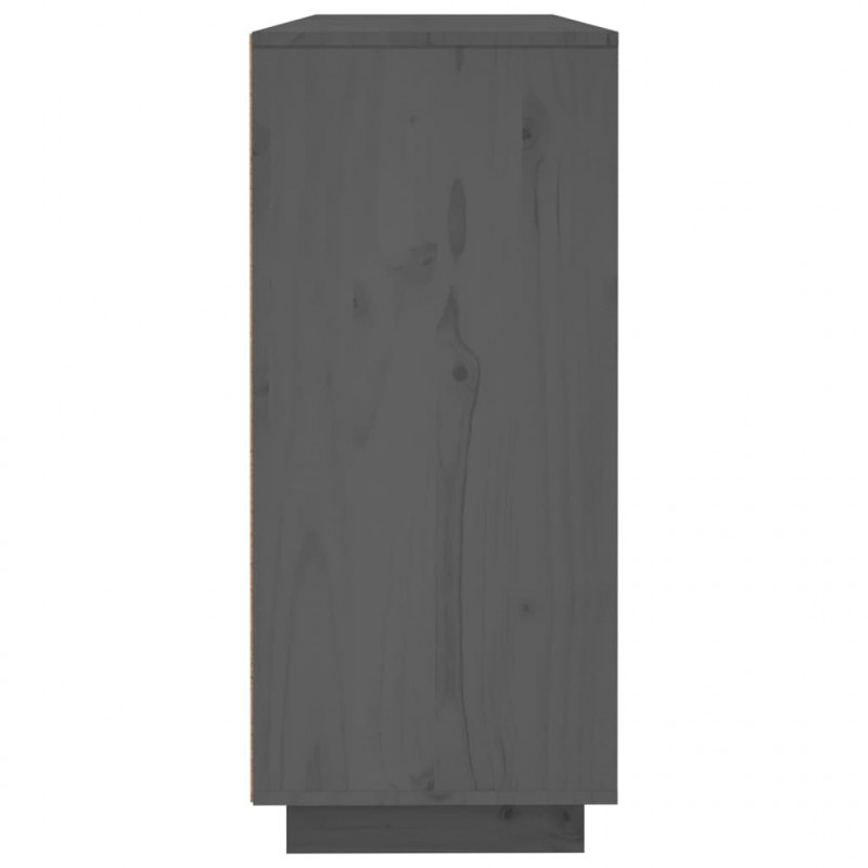 Szafka, szara, 120x35x80 cm, lite drewno sosnowe
