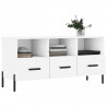 Szafka pod TV, biała, 102x36x50 cm, materiał drewnopochodny