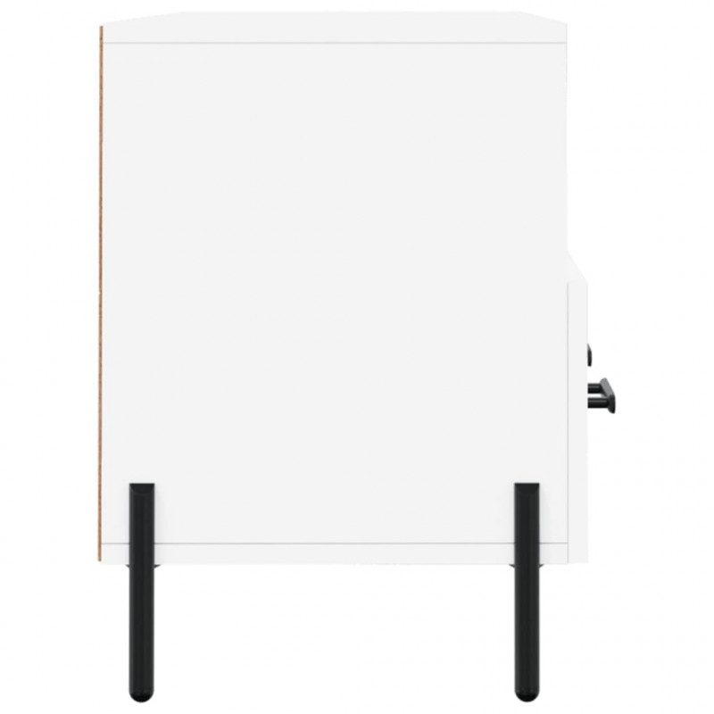 Szafka pod TV, biała, 102x36x50 cm, materiał drewnopochodny