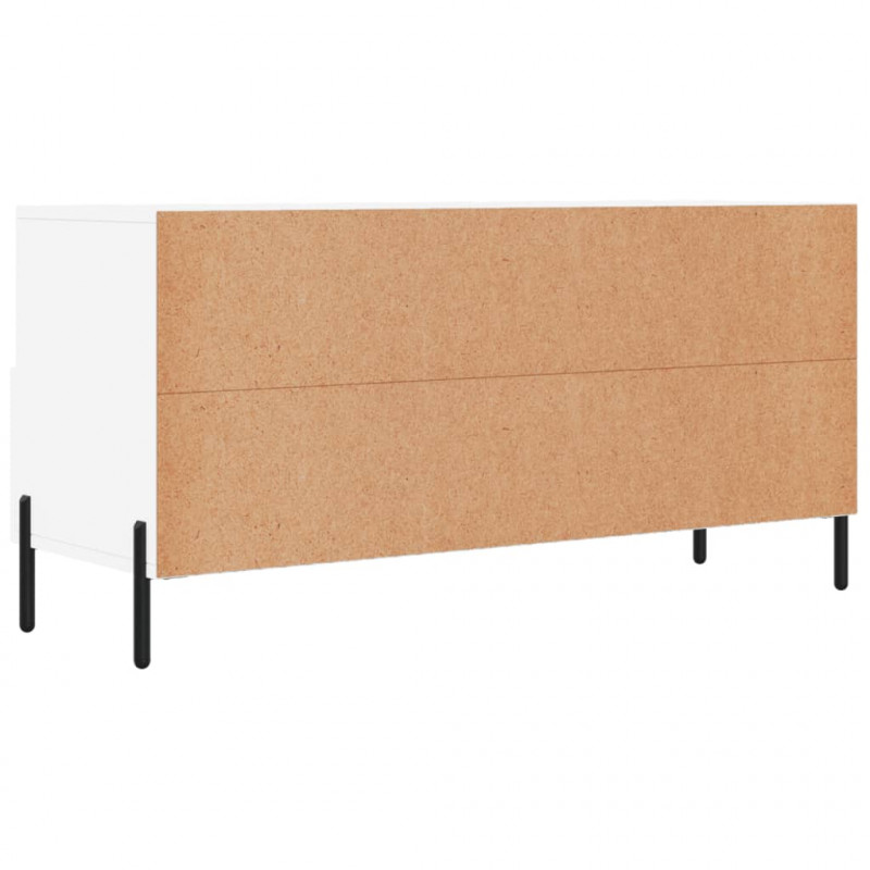 Szafka pod TV, biała, 102x36x50 cm, materiał drewnopochodny