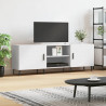 Szafka pod TV, biała, 150x30x50 cm, materiał drewnopochodny