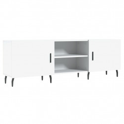 Szafka pod TV, biała, 150x30x50 cm, materiał drewnopochodny
