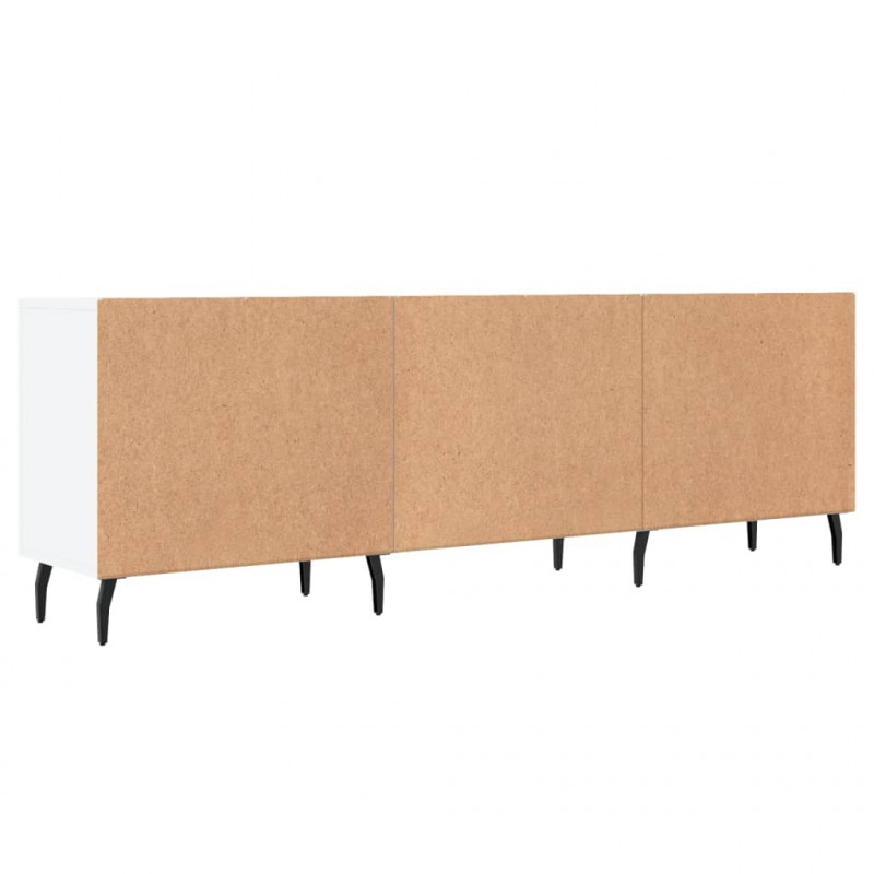 Szafka pod TV, biała, 150x30x50 cm, materiał drewnopochodny