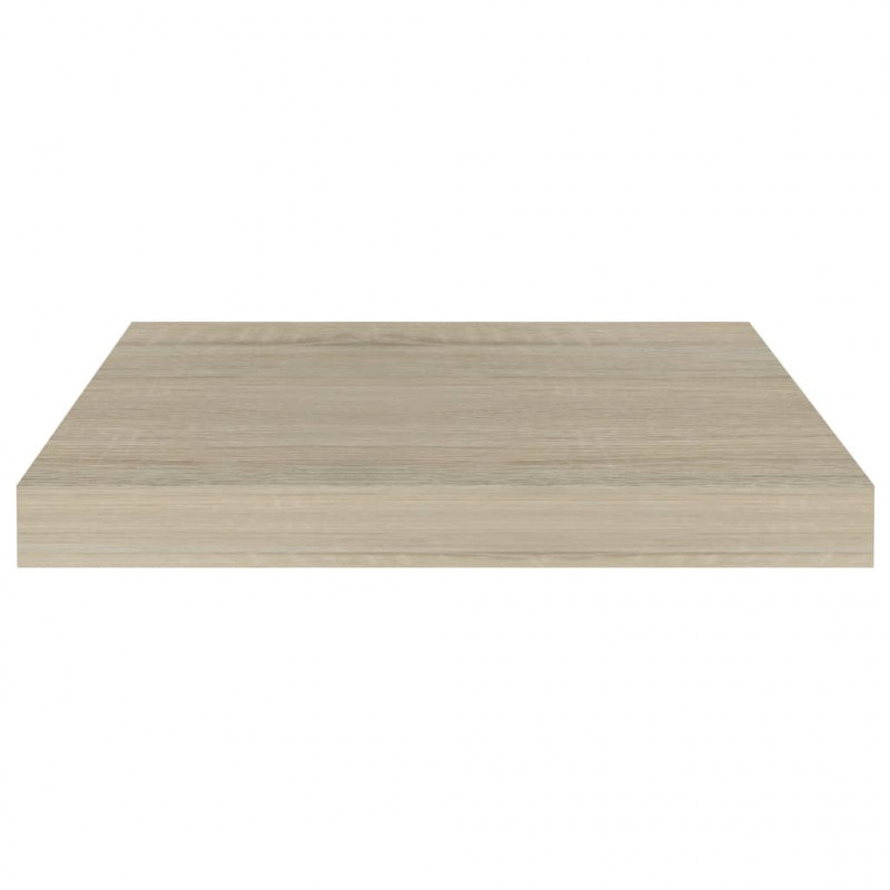 Półki ścienne, 2 szt., kolor dębowy, 40x23x3,8 cm, MDF