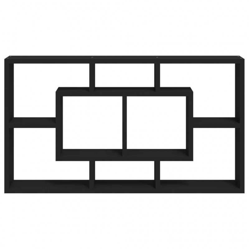 Wisząca półka z 8 przegrodami, czarna