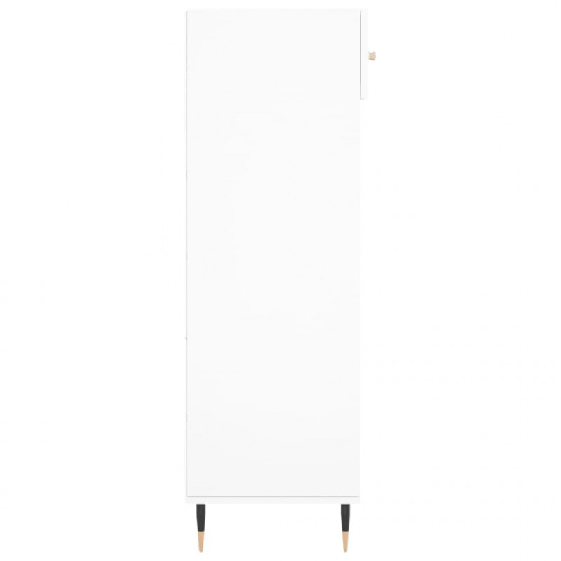 Szafka na buty, biała, 60x35x105 cm, materiał drewnopochodny