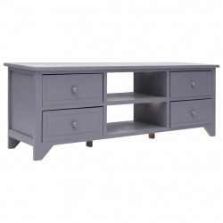 Szafka pod TV, szara, 115 x 30 x 40 cm, drewno paulownia
