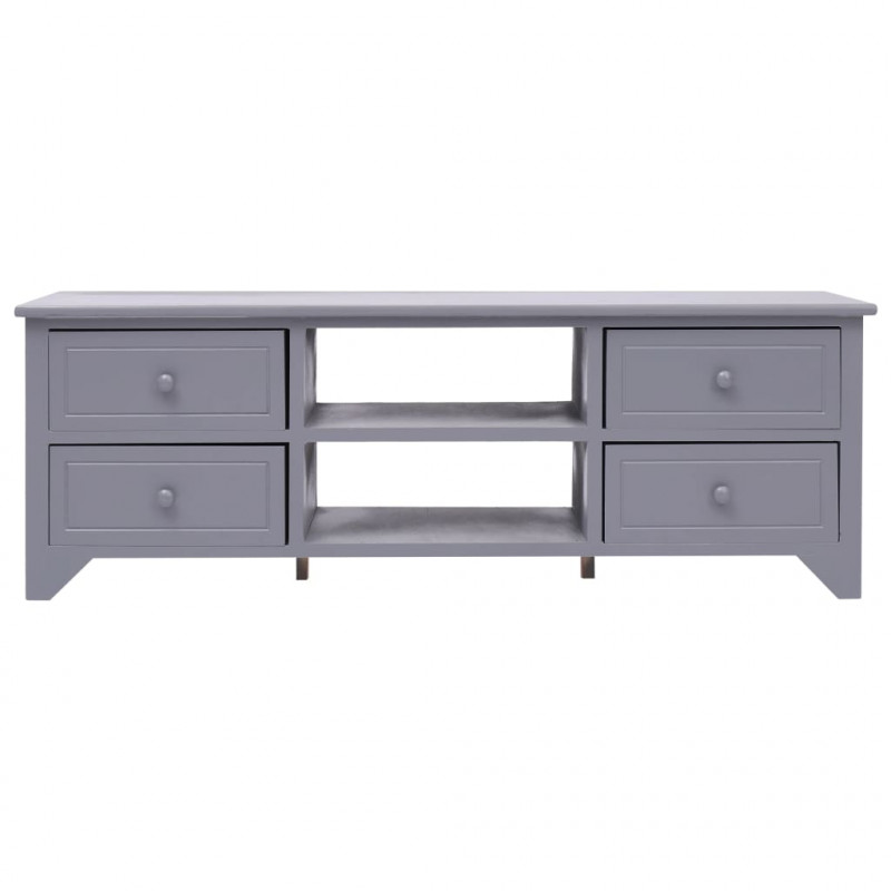 Szafka pod TV, szara, 115 x 30 x 40 cm, drewno paulownia