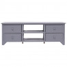 Szafka pod TV, szara, 115 x 30 x 40 cm, drewno paulownia