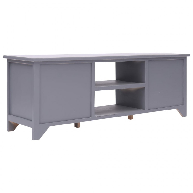 Szafka pod TV, szara, 115 x 30 x 40 cm, drewno paulownia