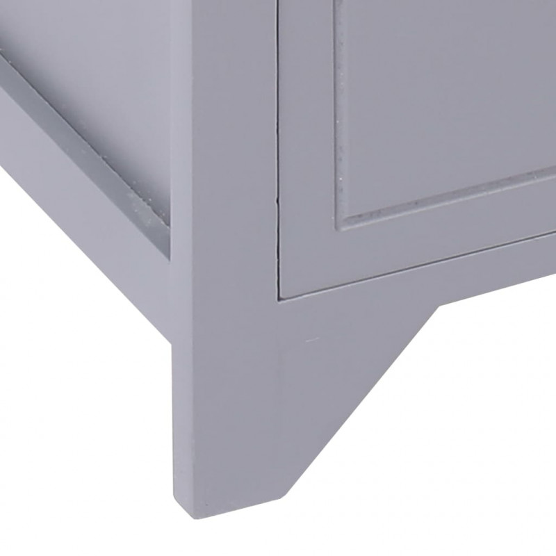 Szafka pod TV, szara, 115 x 30 x 40 cm, drewno paulownia