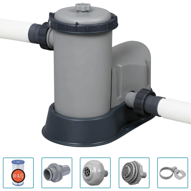 Bestway Basen Power Steel z akcesoriami, prostokątny, 549x274x122 cm