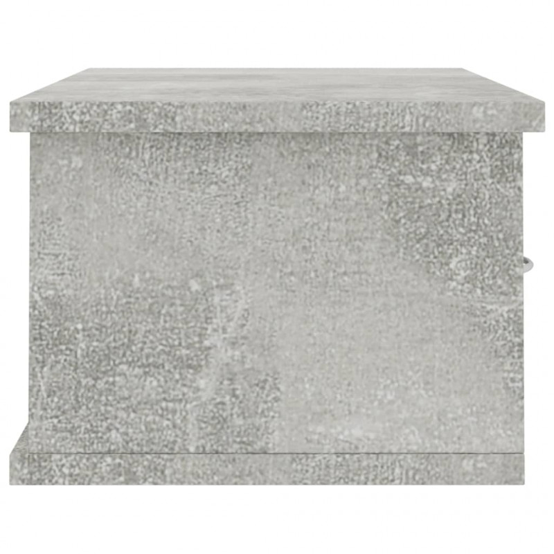 Półka ścienna, betonowa szarość, 60x26x18,5 cm