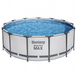 Bestway Basen ogrodowy Steel Pro MAX z akcesoriami, okrągły, 396x122cm