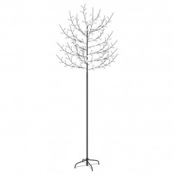 Drzewko z lampkami, 220 LED, zimny biały, kwiat wiśni, 220 cm