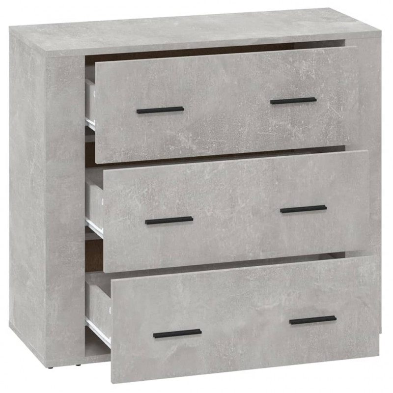 Szafka, szarość betonu, 80x33x70 cm, materiał drewnopochodny