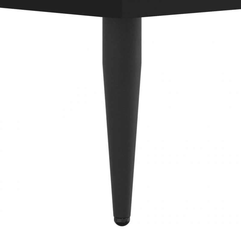 Szafka na buty, czarna, 60x35x105 cm, materiał drewnopochodny