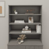 Nadstawka HAMAR, jasnoszara, 90x30x100 cm, lite drewno sosnowe