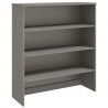 Nadstawka HAMAR, jasnoszara, 90x30x100 cm, lite drewno sosnowe